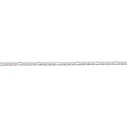 45 cm - 2,8 mm - maille gourmette marine diamantée - chaîne argent