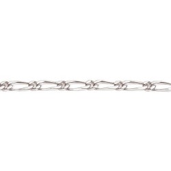 50 cm - 5,0 mm - maille super cheval alternée 1.1 - chaîne argent