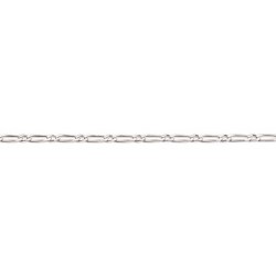 Larg. 3,2 mm - lg. 60 cm - Chaîne argent - super cheval alternée 1.1 - poids : 13,7 gr