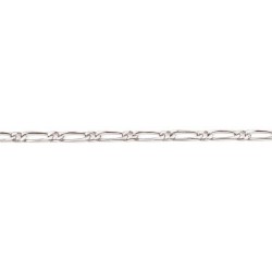 Larg. 4,0 mm - lg. 55 cm - Chaîne argent - super cheval alternée 1.1 - poids : 17,8 gr