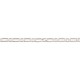 Larg. 4,8 mm - lg. 60 cm - Chaîne argent - ultra plate alternée - poids : 17,7 gr