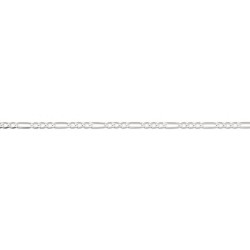Larg. 2,9 mm - lg. 50 cm - Chaîne argent - ultra plate alternée - poids : 6,4 gr