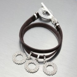 BRACELET FANTAISIE, FINITION ARGENTEE