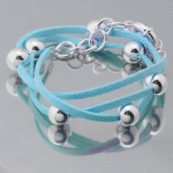 BRACELET FANTAISIE, FINITION ARGENTEE