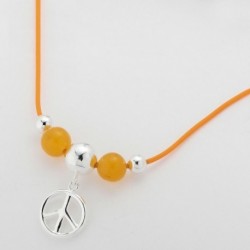 COLLIER FANTAISIE, FINITION ARGENTEE