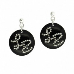 BOUCLE D OREILLE FANTAISIE, FINITION ARGENTEE
