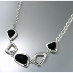 COLLIER FANTAISIE, FINITION ARGENTEE