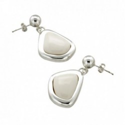 BOUCLE D OREILLE FANTAISIE, FINITION ARGENTEE
