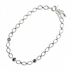 COLLIER FANTAISIE, FINITION ARGENTEE