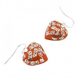BOUCLE D OREILLE FANTAISIE, FINITION ARGENTEE