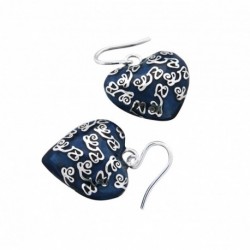BOUCLE D OREILLE FANTAISIE, FINITION ARGENTEE