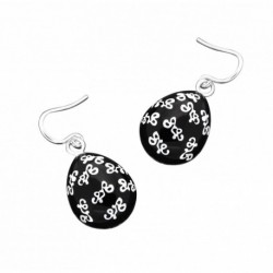 BOUCLE D OREILLE FANTAISIE, FINITION ARGENTEE