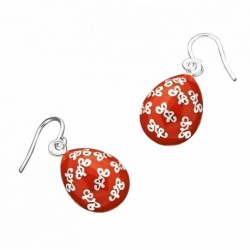 BOUCLE D OREILLE FANTAISIE, FINITION ARGENTEE
