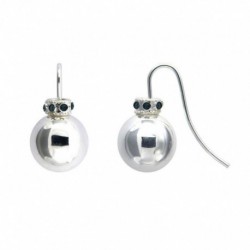 BOUCLE D OREILLE FANTAISIE, FINITION ARGENTEE