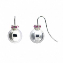 BOUCLE D OREILLE FANTAISIE, FINITION ARGENTEE