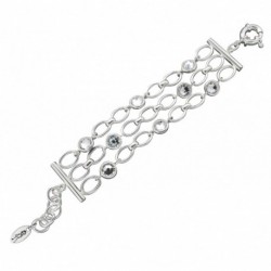 BRACELET FANTAISIE, FINITION ARGENTEE