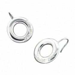 BOUCLE D OREILLE FANTAISIE, FINITION ARGENTEE