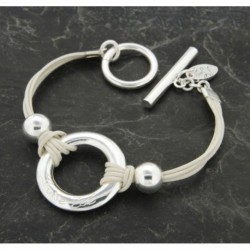 BRACELET FANTAISIE, FINITION ARGENTEE