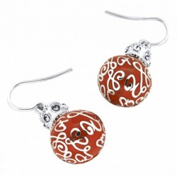 BOUCLE D OREILLE FANTAISIE, FINITION ARGENTEE