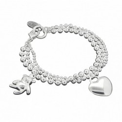 BRACELET FANTAISIE, FINITION ARGENTEE