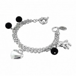BRACELET FANTAISIE, FINITION ARGENTEE