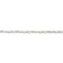 42 cm - maille hearing bone tressée - chaîne argent