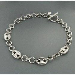 COLLIER FANTAISIE, FINITION ARGENTEE