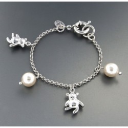 BRACELET FANTAISIE, FINITION ARGENTEE