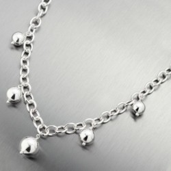 COLLIER FANTAISIE, FINITION ARGENTEE