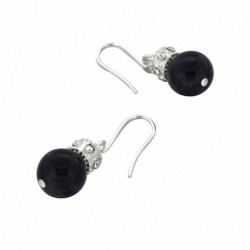 BOUCLE D OREILLE FANTAISIE, FINITION ARGENTEE