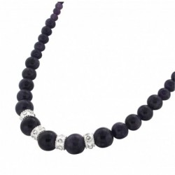 COLLIER FANTAISIE, FINITION ARGENTEE