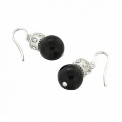 BOUCLE D OREILLE FANTAISIE, FINITION ARGENTEE