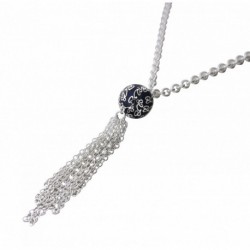 COLLIER FANTAISIE, FINITION ARGENTEE
