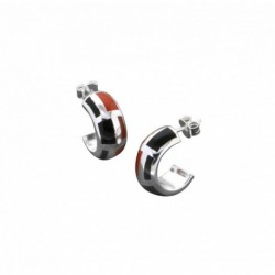 BOUCLE D OREILLE FANTAISIE, FINITION ARGENTEE