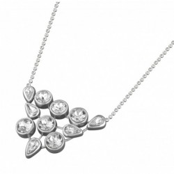 COLLIER FANTAISIE, FINITION ARGENTEE