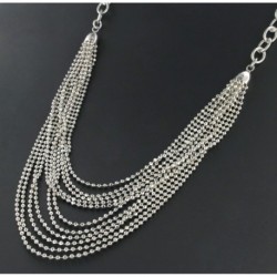 COLLIER FANTAISIE, FINITION ARGENTEE