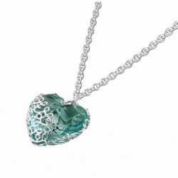COLLIER FANTAISIE, FINITION ARGENTEE