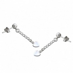 BOUCLE D OREILLE FANTAISIE, FINITION ARGENTEE
