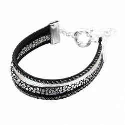 BRACELET FANTAISIE, FINITION ARGENTEE