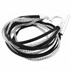 BRACELET FANTAISIE, FINITION ARGENTEE