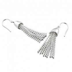 BOUCLE D OREILLE FANTAISIE, FINITION ARGENTEE
