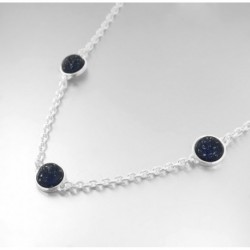COLLIER FANTAISIE, FINITION ARGENTEE