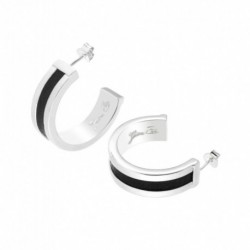 PLATING SILVER CREOLE HOOP EARRINGS