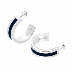 PLATING SILVER CREOLE HOOP EARRINGS