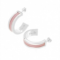 PLATING SILVER CREOLE HOOP EARRINGS