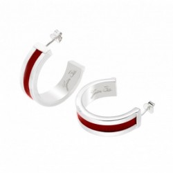 PLATING SILVER CREOLE HOOP EARRINGS