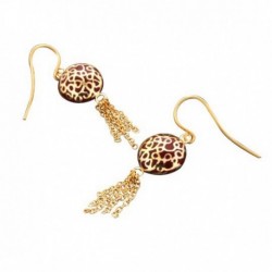 BOUCLE D OREILLE FANTAISIE, FINITION DORE