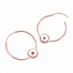 BOUCLE D OREILLE FANTAISIE, FINITION OR ROSE