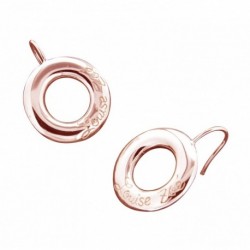 BOUCLE D OREILLE FANTAISIE, FINITION OR ROSE