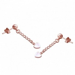 BOUCLE D OREILLE FANTAISIE, FINITION OR ROSE